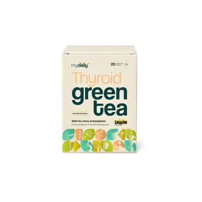 Thyroid Green Tea pack: instant lemon tea by mydaily for thyroid support