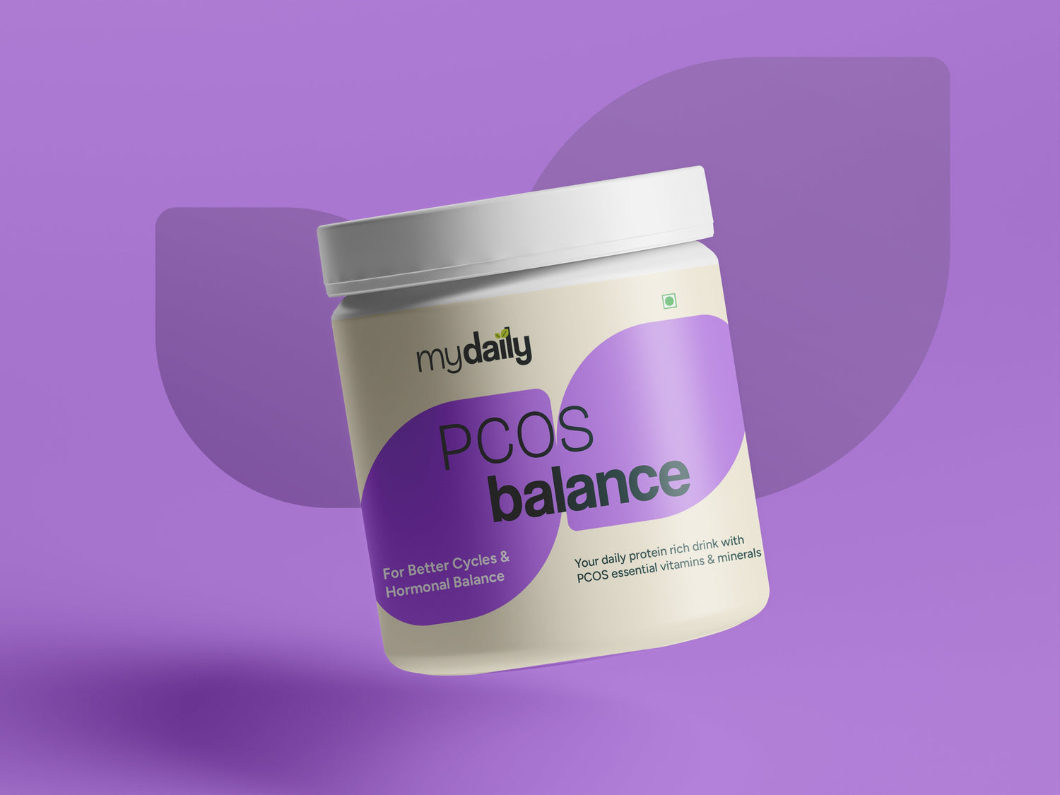 Women's Health collection by mydaily, PCOS Balance protein and PCOS Green Tea on lavender background